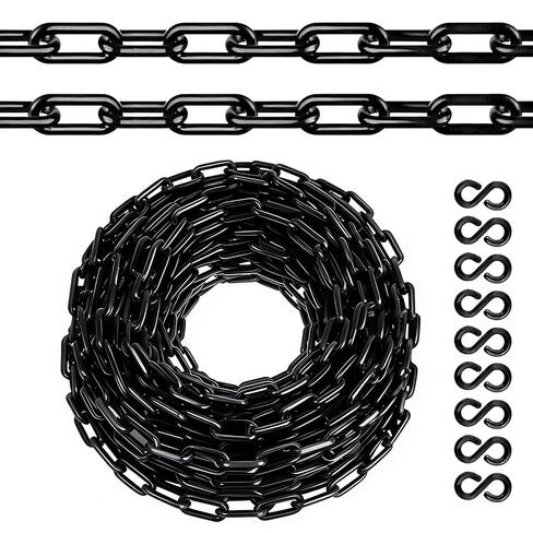Plastic Chain, 220 FT Yellow Plastic Chain, Durable Plastic Safety Chain Barrier with 40 Hooks for Crowd Control, Private Property, Parking Lots, Driveways, Queue Line and Construction Sites in Saudi Arabia
