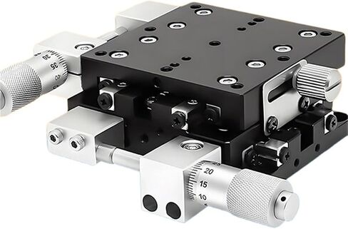 XY Axis Ly40/50/60/125 Mobile Cross Slide Table Displacement Fine Adjustment Displacement Platform 1Pcs(LY40-R(XY轴-千分尺右)) in Kuwait