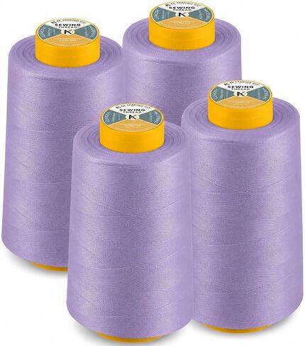 AK Trading 4-Pack Gold All Purpose Sewing Thread Cones (6000 Yards Each) of High Tensile Polyester Thread Spools for Sewing, Serger Machines, Quilting, Overlock, Merrow and Hand Embroidery in Kuwait