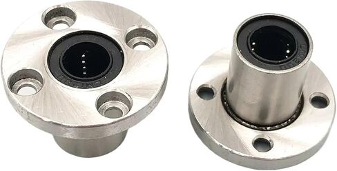 Flanged Linear Ball Bearing Slider 2pcs LMF25UU 25x40x59mm Round Flange Linear Bearing Motion Ball Bushing for Linear Shaft Rod CNC Parts in Kuwait