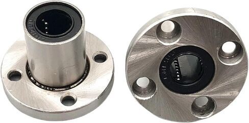Flanged Linear Ball Bearing Slider 2pcs LMF25UU 25x40x59mm Round Flange Linear Bearing Motion Ball Bushing for Linear Shaft Rod CNC Parts in Kuwait
