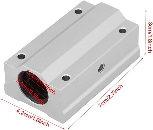 2Pcs SCS12LUU Linear Motion Slide Block,with 12mm Inner Diameter Aluminum Ball Bearing Structure,Low Friction Industrial Replacement Sliding Unit for CNC Mechanical Equipm in Kuwait