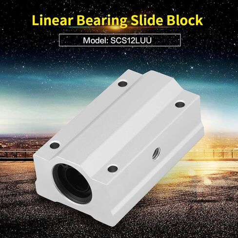 2Pcs SCS12LUU Linear Motion Slide Block,with 12mm Inner Diameter Aluminum Ball Bearing Structure,Low Friction Industrial Replacement Sliding Unit for CNC Mechanical Equipm in Kuwait