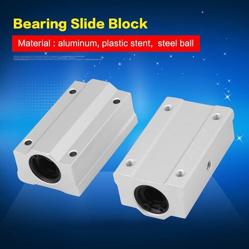 2Pcs SCS12LUU Linear Motion Slide Block,with 12mm Inner Diameter Aluminum Ball Bearing Structure,Low Friction Industrial Replacement Sliding Unit for CNC Mechanical Equipm in Kuwait