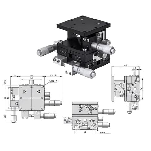 Almencla X Y Z 3 Axis Manual Linear Stage Compact Linear Stage Sliding Table in Kuwait