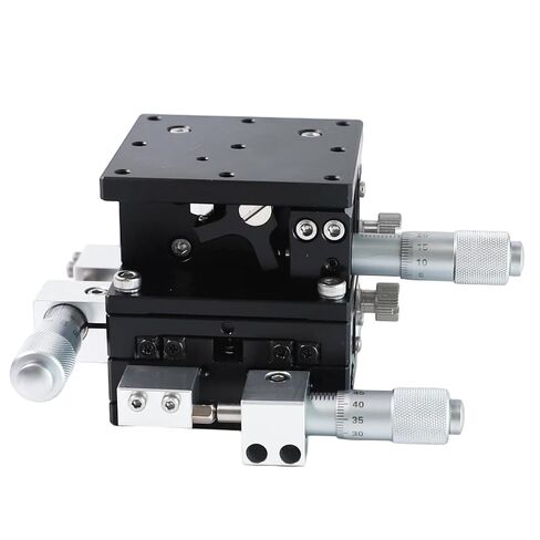 XYZ 3 Axis Manual Linear Stage Replacement for Optical Laboratories, Production Machinery, Testing Equipment – 60x60mm, LD90-LM Compatible, XY Travel ±6.5mm, Z Travel 10mm in Saudi Arabia