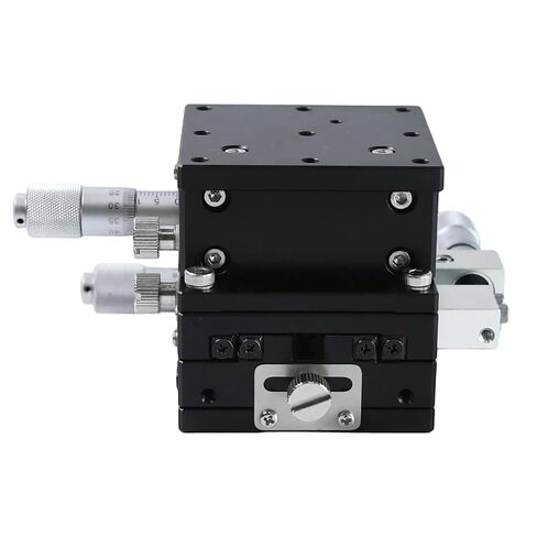 XYZ 3 Axis Manual Linear Stage Replacement for Optical Laboratories, Production Machinery, Testing Equipment – 60x60mm, LD90-LM Compatible, XY Travel ±6.5mm, Z Travel 10mm in Saudi Arabia