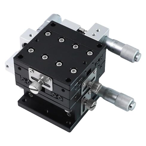 XYZ 3 Axis Manual Linear Stage Replacement for Optical Laboratories, Production Machinery, Testing Equipment – 60x60mm, LD90-LM Compatible, XY Travel ±6.5mm, Z Travel 10mm in Saudi Arabia