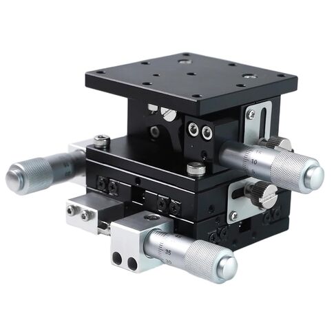 XYZ 3 Axis Manual Linear Stage Replacement for Optical Laboratories, Production Machinery, Testing Equipment – 60x60mm, LD90-LM Compatible, XY Travel ±6.5mm, Z Travel 10mm in Saudi Arabia