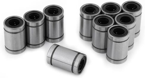 Linear Motion Bearing Bushing 10Pcs, 8mm ID LMUU8 Linear for CNC Machines, 304 Stainless Steel, Double Sealed, Smooth Sliding for Hobby Projects & Automation in Kuwait