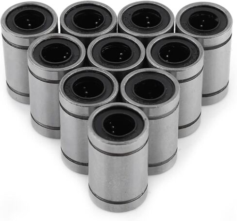 Linear Motion Bearing Bushing 10Pcs, 8mm ID LMUU8 Linear for CNC Machines, 304 Stainless Steel, Double Sealed, Smooth Sliding for Hobby Projects & Automation in Kuwait