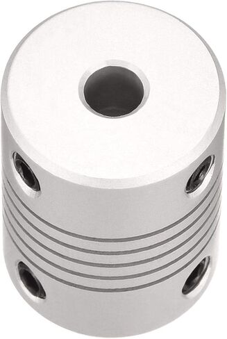 uxcell 5mm to 8mm Aluminum Alloy Shaft Coupling Flexible Coupler Motor Connector Joint L25xD19 Silver,2pcs in Kuwait