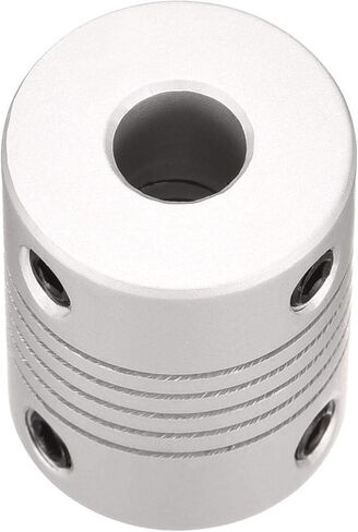 uxcell 5mm to 8mm Aluminum Alloy Shaft Coupling Flexible Coupler Motor Connector Joint L25xD19 Silver,2pcs in Kuwait