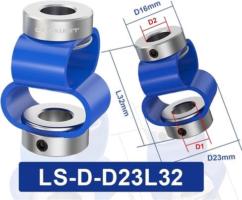 LS-D-D23L32 Double Loop Couple Flexible Alumnum Alloy Encoder Coupling(6mX7mm) in Kuwait