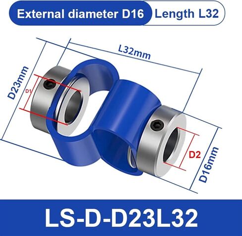 LS-D-D23L32 اقتران التشفير المزدوج للزوجين المرن من سبائك الألومنيوم (3 مم × 4 مم) in Kuwait