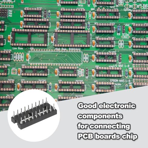 MECCANIXITY 10Pcs 500V DIP IC Chip Socket Adapter 2.54mm Pitch 20 Round Pins with Single-Sided Tin-Plated Circuit Board for Breadboard PCB Board Chip in Kuwait