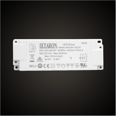 36W12V Constant Voltage Driver Power Supply AED36-12VLS Light Strip Light Power Supply Mirror Light Cabinet Light Power Supply in Kuwait