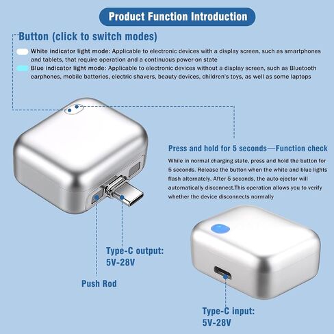 FEEKI [Full Charge Disconnector AI Auto Cut Power & Unplug on Full Charge, PD 100W Fast Charging, Applicable to Various Electronic Devices Such as for iPhone/Android/Earphones in Kuwait