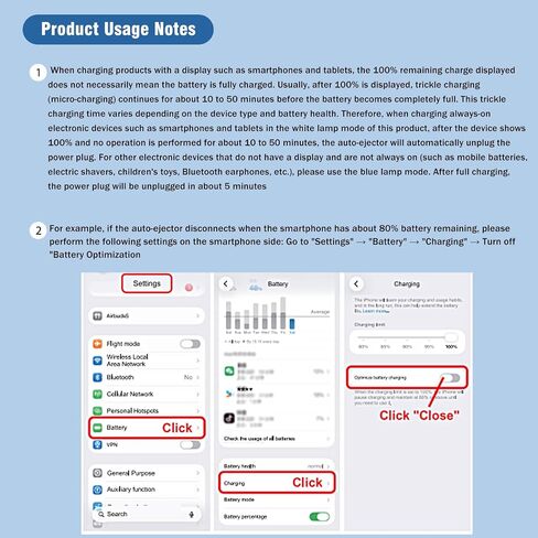 FEEKI [Full Charge Disconnector AI Auto Cut Power & Unplug on Full Charge, PD 100W Fast Charging, Applicable to Various Electronic Devices Such as for iPhone/Android/Earphones in Kuwait