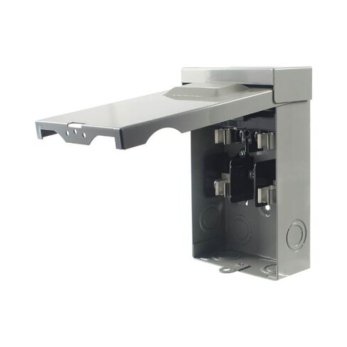 30 Amp Fused AC Disconnect Box, Pull-Out Disconnect Switch, NEMA 3R Rainproof Outdoor Enclosure, Heavy Duty Steel, Easy Wiring, 30A Air Conditioner Disconnect Box in Kuwait