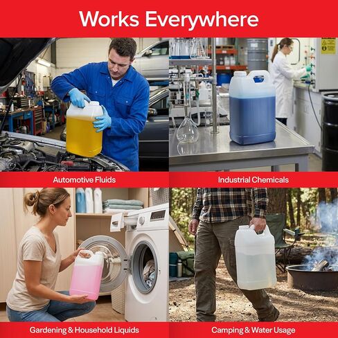 Stock Your Home 2.5 Gallon Water Jug, Made in USA — Heavy-Duty HDPE Carboy Oil Container with Secure Lid, Motor Oil Jug, Container for Used Motor Oil, Multi-Use Jug for Water, Oil & Industrial Liquids in Kuwait