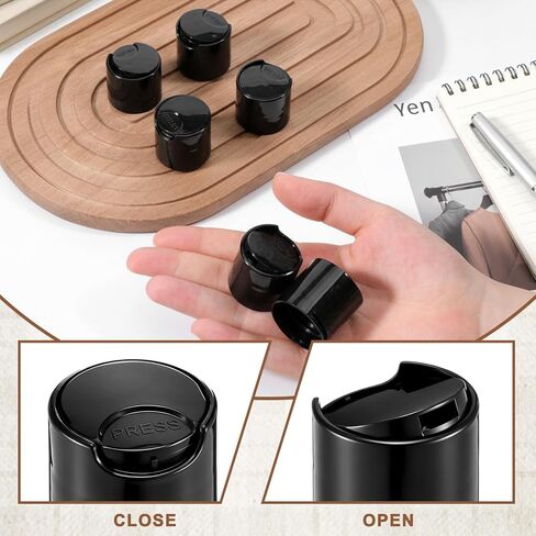 28/410 Replacement Press Plastic Caps, 6 Pcs Plastic Disc Top Caps Durable Dispensing Lids for Squeeze, Refillable & Shampoo Bottles in Kuwait