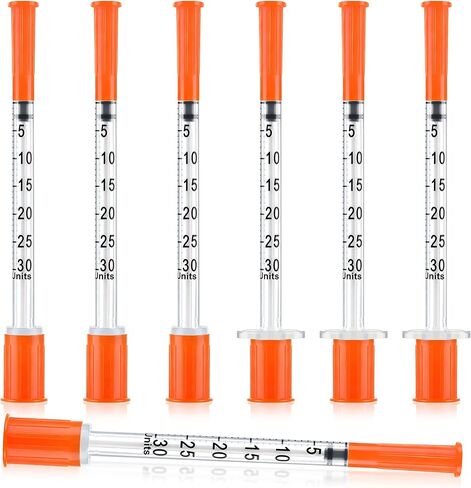 100 Pack 0.3ml/cc 30G 5/16" (8mm) Lab Liquid Measurement, Bold Markings for Accurate Dosing, Lab Supplies, Individually Packaging in Kuwait