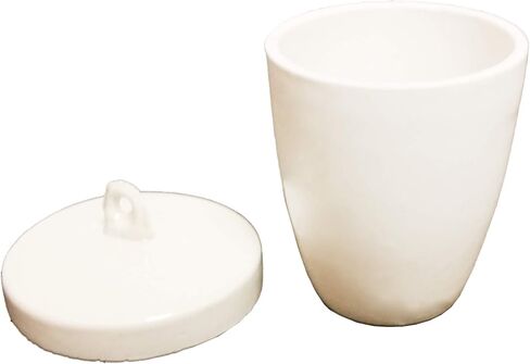 CHF-50-20 Porcelain Crucibles with Lids Pack of 20 – High-Form 50 mL Laboratory Crucibles for Heating and Combustion Experiments in Kuwait