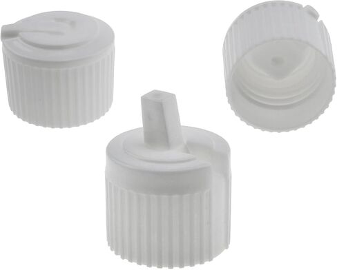 20-Pack 24/410 White Flip Top Dispensing Caps | Leak-Proof Snap-On Lids, For Shampoo, Moisturizer, Smoothies & Protein Shakes, Reusable, For Squeeze Bottles in Kuwait