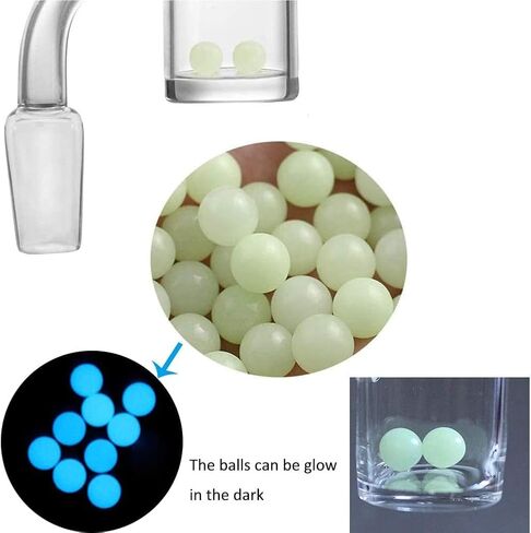 2PCS 14mm Bowl Lab Glass Funnel Set with Lid, 100% Quartz Material Heat-Resistant Funnel with Right-Angle Buffer Zone,Per Set with 2 Light-up Balls in Kuwait