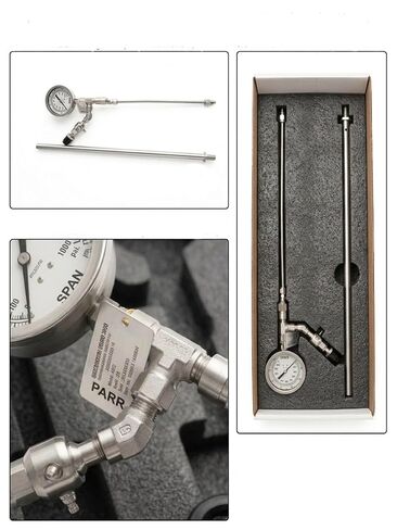 مكثف الارتجاع/الإقلاع من شركة Parr Instrument Company، من الفولاذ المقاوم للصدأ، مع مقياس الضغط ومجموعة الصمامات in Kuwait