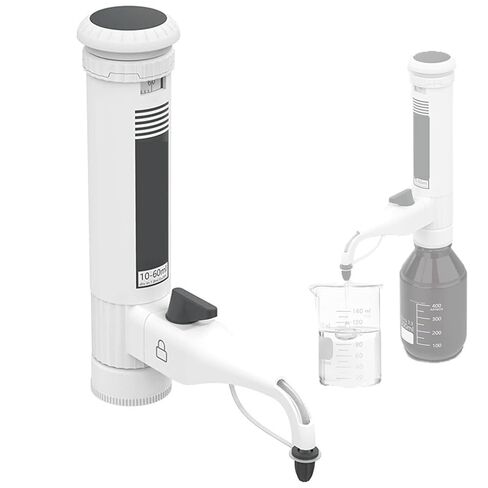 Laboratory Bottle Dispenser, Double Safety Valve, Equipped with 5 Threaded Connectors (Bottle Not Included), for Precise Quantitative Liquid Dispensing, 0.5-60ml Volume Range(2-10ML) in Kuwait