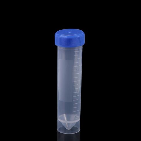 Centrifuge Tubes 10pcs 50ml Lab Analysis Bottles With Screw Cap Flat Bottom Laboratory Fittings With Scale Caps Pack Container in Kuwait