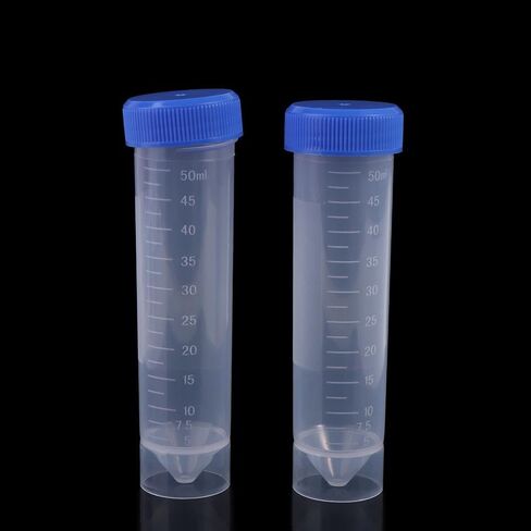 Centrifuge Tubes 10pcs 50ml Lab Analysis Bottles With Screw Cap Flat Bottom Laboratory Fittings With Scale Caps Pack Container in Kuwait