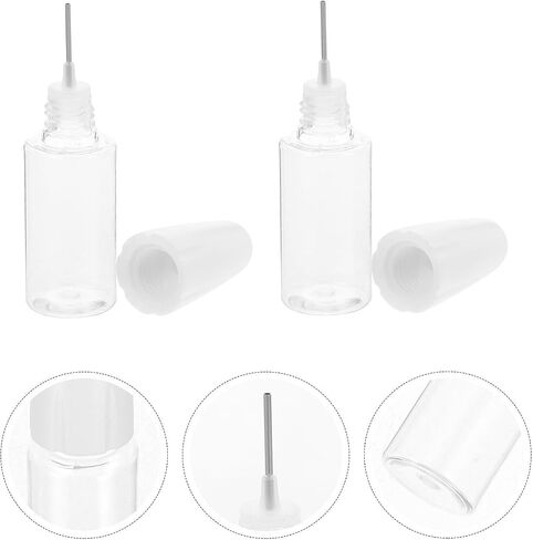 6pcs 10ml Pet Needle Tip Applicator Bottles Squeeze Bottles with Fine Tip Caps Compact Capacity for Travel and Outdoor Activities in Kuwait