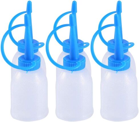 Plastic Squeeze Bottle, 6Pcs 30ML Needle Tip Squeeze Bottle, Precision Tip Applicator Bottle Squeeze Empty Bottle Jet Dispenser with On Lids for Small Gluing Projects in Kuwait