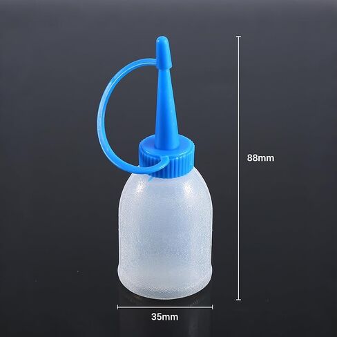 Plastic Squeeze Bottle, 6Pcs 30ML Needle Tip Squeeze Bottle, Precision Tip Applicator Bottle Squeeze Empty Bottle Jet Dispenser with On Lids for Small Gluing Projects in Kuwait