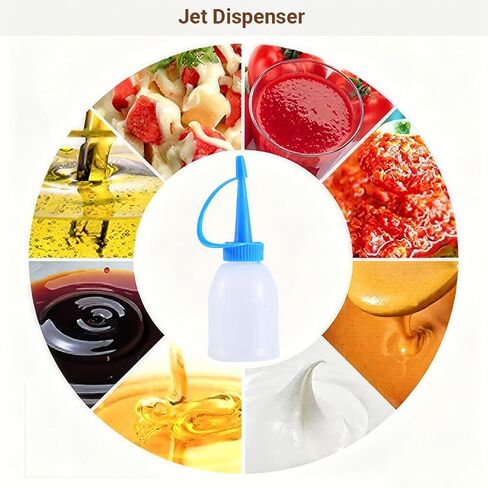 Plastic Squeeze Bottle, 6Pcs 30ML Needle Tip Squeeze Bottle, Precision Tip Applicator Bottle Squeeze Empty Bottle Jet Dispenser with On Lids for Small Gluing Projects in Kuwait