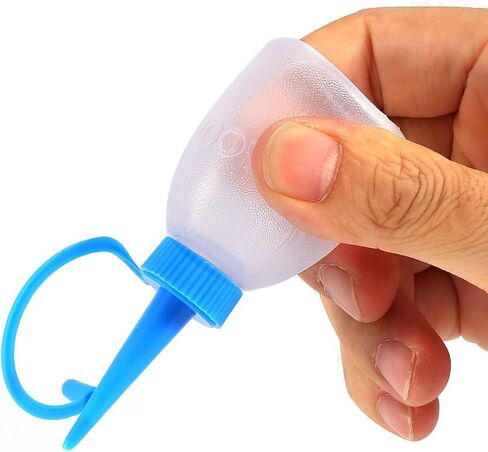 Plastic Squeeze Bottle, 6Pcs 30ML Needle Tip Squeeze Bottle, Precision Tip Applicator Bottle Squeeze Empty Bottle Jet Dispenser with On Lids for Small Gluing Projects in Kuwait