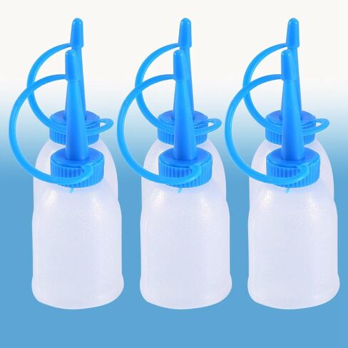 Plastic Squeeze Bottle, 6Pcs 30ML Needle Tip Squeeze Bottle, Precision Tip Applicator Bottle Squeeze Empty Bottle Jet Dispenser with On Lids for Small Gluing Projects in Kuwait