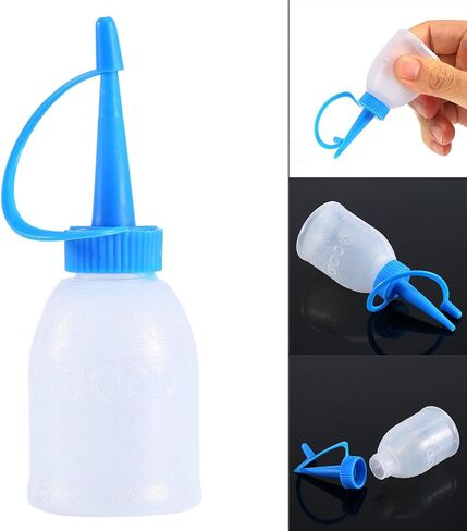 Plastic Squeeze Bottle, 6Pcs 30ML Needle Tip Squeeze Bottle, Precision Tip Applicator Bottle Squeeze Empty Bottle Jet Dispenser with On Lids for Small Gluing Projects in Kuwait