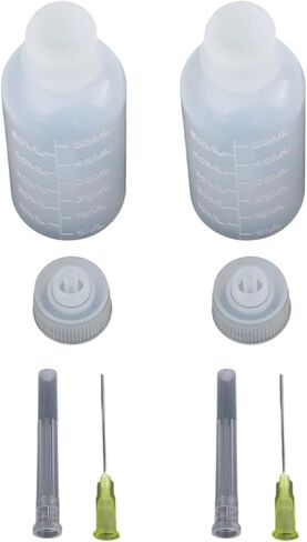 Needle Tip Dispensing Bottle, 2Pcs 50ML Liquid Flux Dropper, Refillable Squeezable Container For Glue, Oil, Industrial & Hobby Use in Kuwait