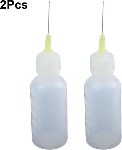 Needle Tip Dispensing Bottle, 2Pcs 50ML Liquid Flux Dropper, Refillable Squeezable Container For Glue, Oil, Industrial & Hobby Use in Kuwait