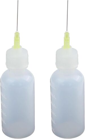 Needle Tip Dispensing Bottle, 2Pcs 50ML Liquid Flux Dropper, Refillable Squeezable Container For Glue, Oil, Industrial & Hobby Use in Kuwait