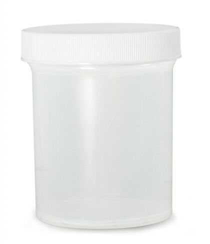 Qorpak PLC-03701 Polypropylene Jar with 58-400 White Unlined Cap, Natural, 4oz Capacity, 56mm OD x 70mm Height (Case of 36) in Kuwait
