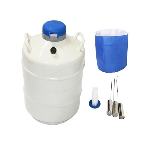 Liquid Nitrogen Container, DEJUN 20L Liquid Nitrogen Tank, Aluminum Alloy Cryogenic Container Liquid Nitrogen Dewar Flasks with Carry Bag in Kuwait