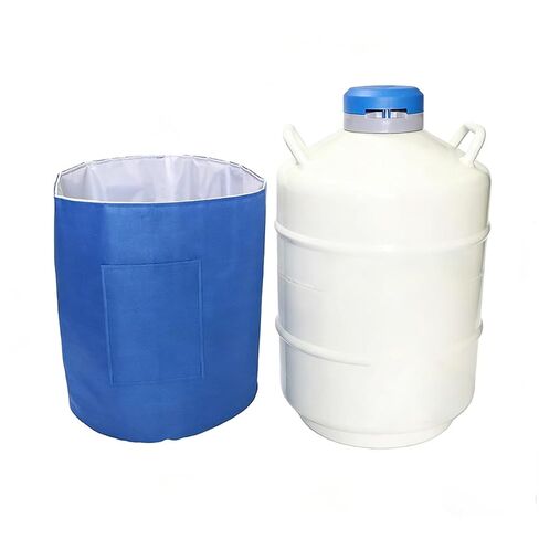 Liquid Nitrogen Container, DEJUN 20L Liquid Nitrogen Tank, Aluminum Alloy Cryogenic Container Liquid Nitrogen Dewar Flasks with Carry Bag in Kuwait