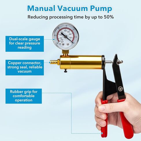 Buchner Funnel Filtration Kit with Manual Vacuum Pump, 500ml Funnel & 1000ml Erlenmeyer Flask, 100 Pcs Filter Papers in Kuwait