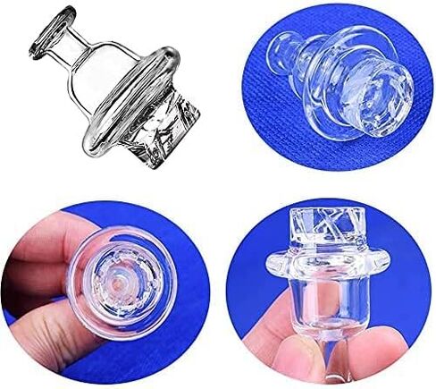 14mm Bowl Laboratory Transparent Durable Quartz Material Funnel Set with Lid and 2 Light-up Balls, Funnel for DIY Use and Kitchen Lab Grade Transparent Durable in Kuwait