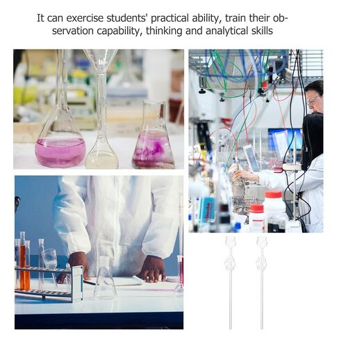 DOITOOL Borosilicate Glass Safety Funnel with Long Neck, Dual-Ball Design Laboratory Filling Funnel Set of 2 for Chemical Experiments and Carbon Dioxide Preparation in Kuwait